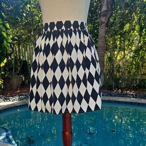 Mustard Seed Black and White A-Line Skirt